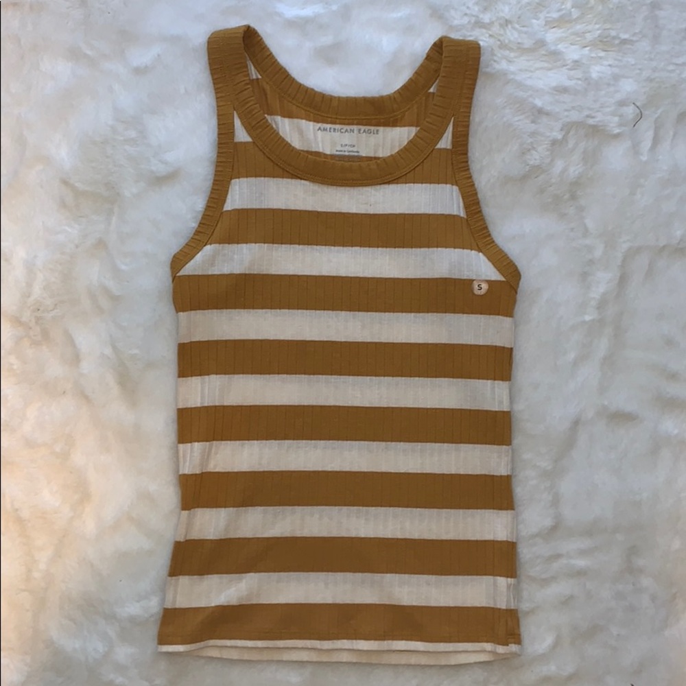 american eagle striped tank top